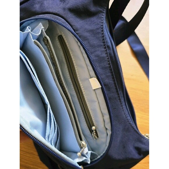 BAGGALLINI Everyday AntiTheft RFID protection nylon crossbody Dark Blue - Picture 4 of 13